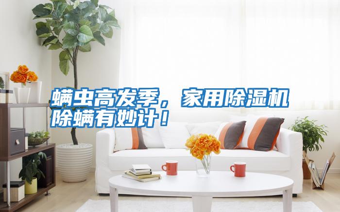 螨蟲高發季，家用除濕機除螨有妙計！