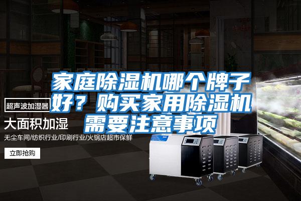家庭除濕機哪個牌子好？購買家用除濕機需要注意事項