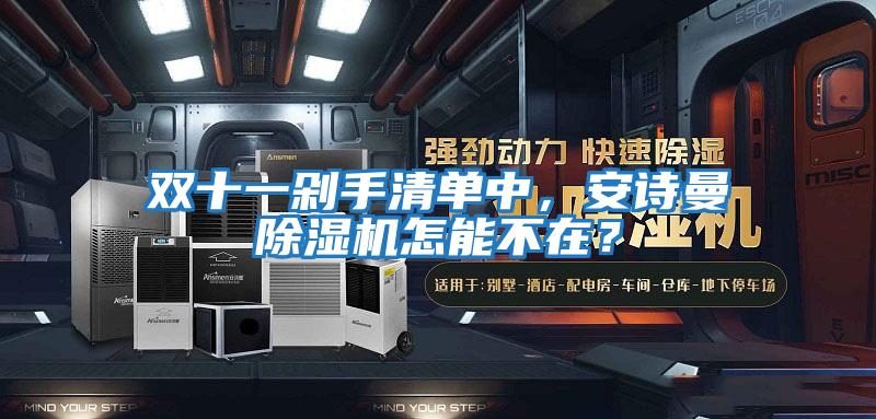雙十一剁手清單中，安詩曼除濕機(jī)怎能不在？