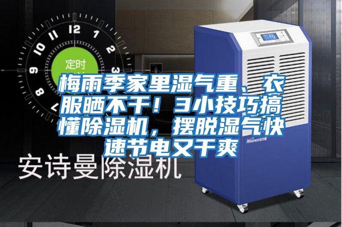 梅雨季家里濕氣重、衣服曬不干！3小技巧搞懂除濕機，擺脫濕氣快速節電又干爽