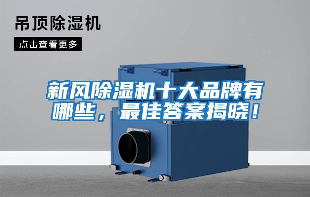 新風除濕機十大品牌有哪些，最佳答案揭曉！