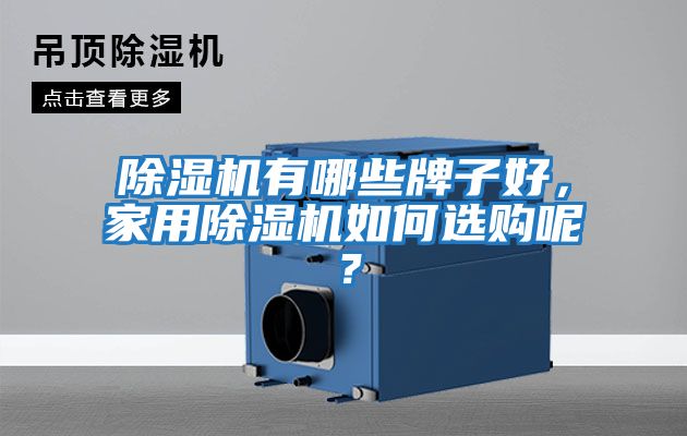 除濕機有哪些牌子好，家用除濕機如何選購呢？